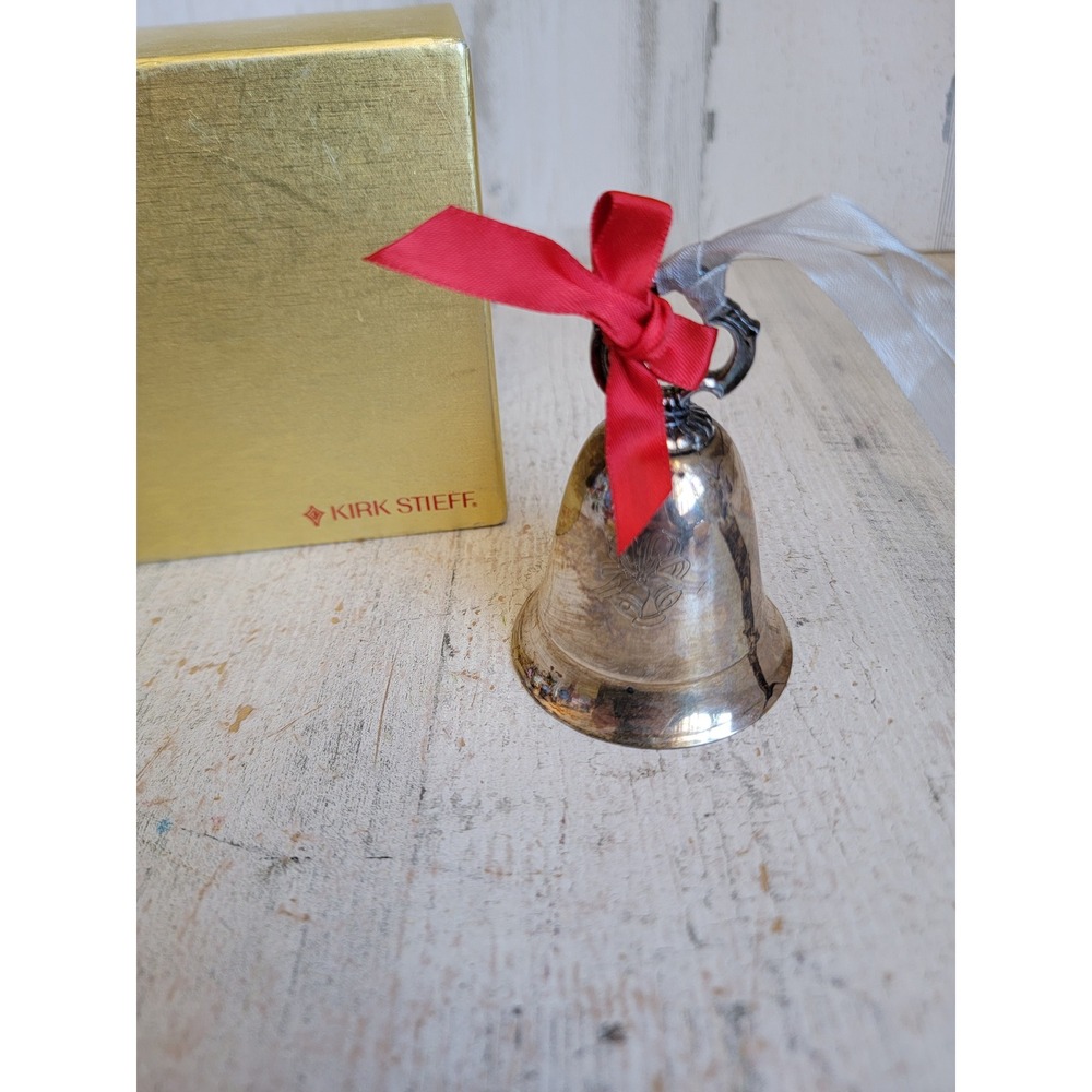 Lenox vintage Kirk Stieff bell musical wind up Xmas Metal Unique Home decor